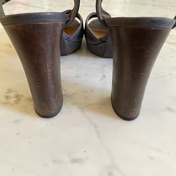 Coclico slate blue gray suede leather heels with win… - Picture 4 of 8